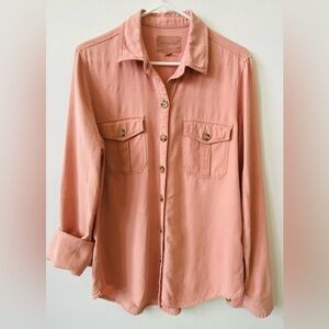 EUC Aeropostale Button-Up Utility Shirt Jacket in Dusty Rose XL